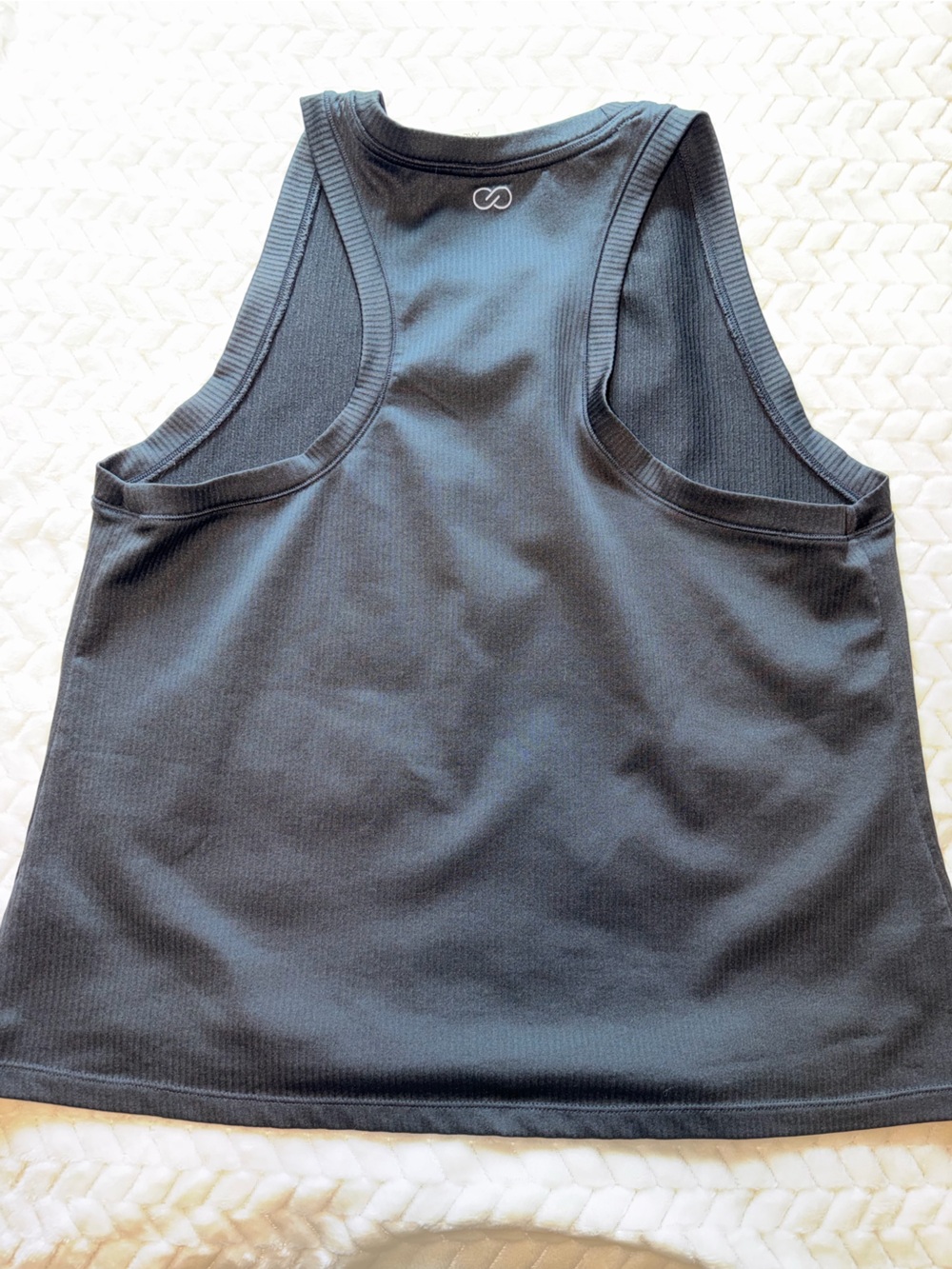 Calia by Carrie Underwood Women's Ribbed Racer Back Tank Black Size X-Large - Picture 2 of 7